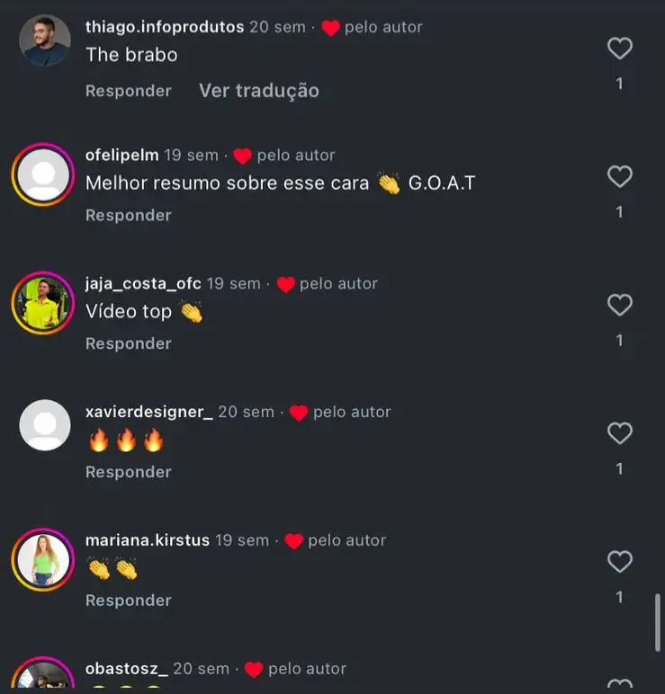 Comentários do público 2