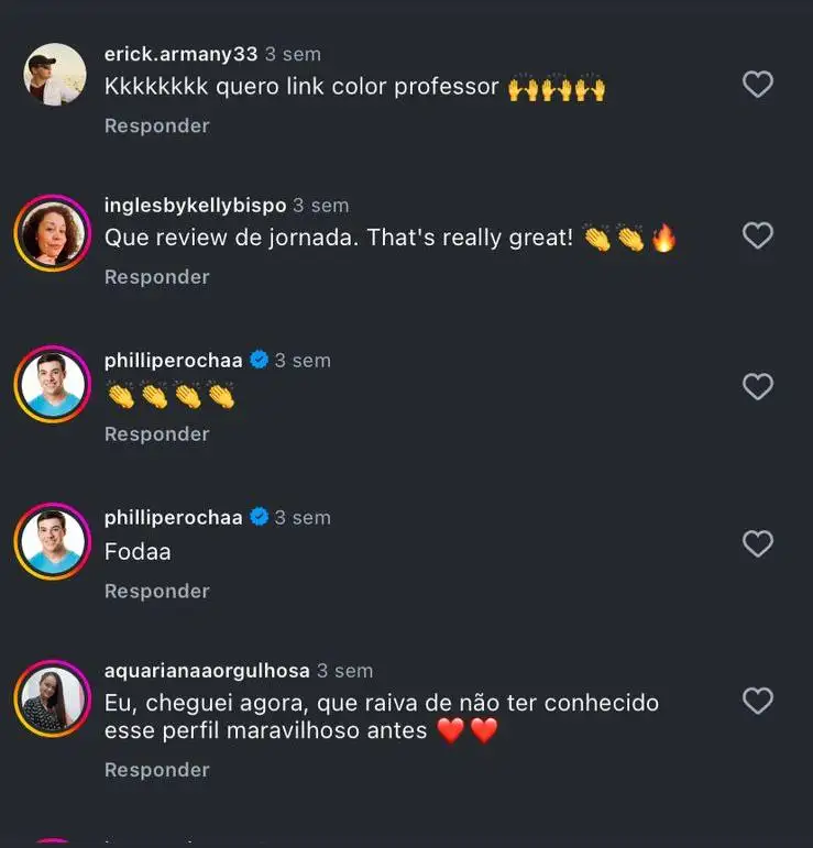 Comentários do público 3